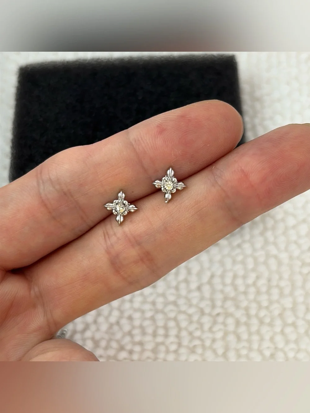 8mm CZ Star Stud Earrings for Men Women Streetwear Hip Hop Punk Unisex Earrings